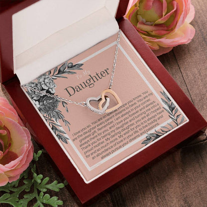 Daughter Gift Interlocking Hearts Necklace