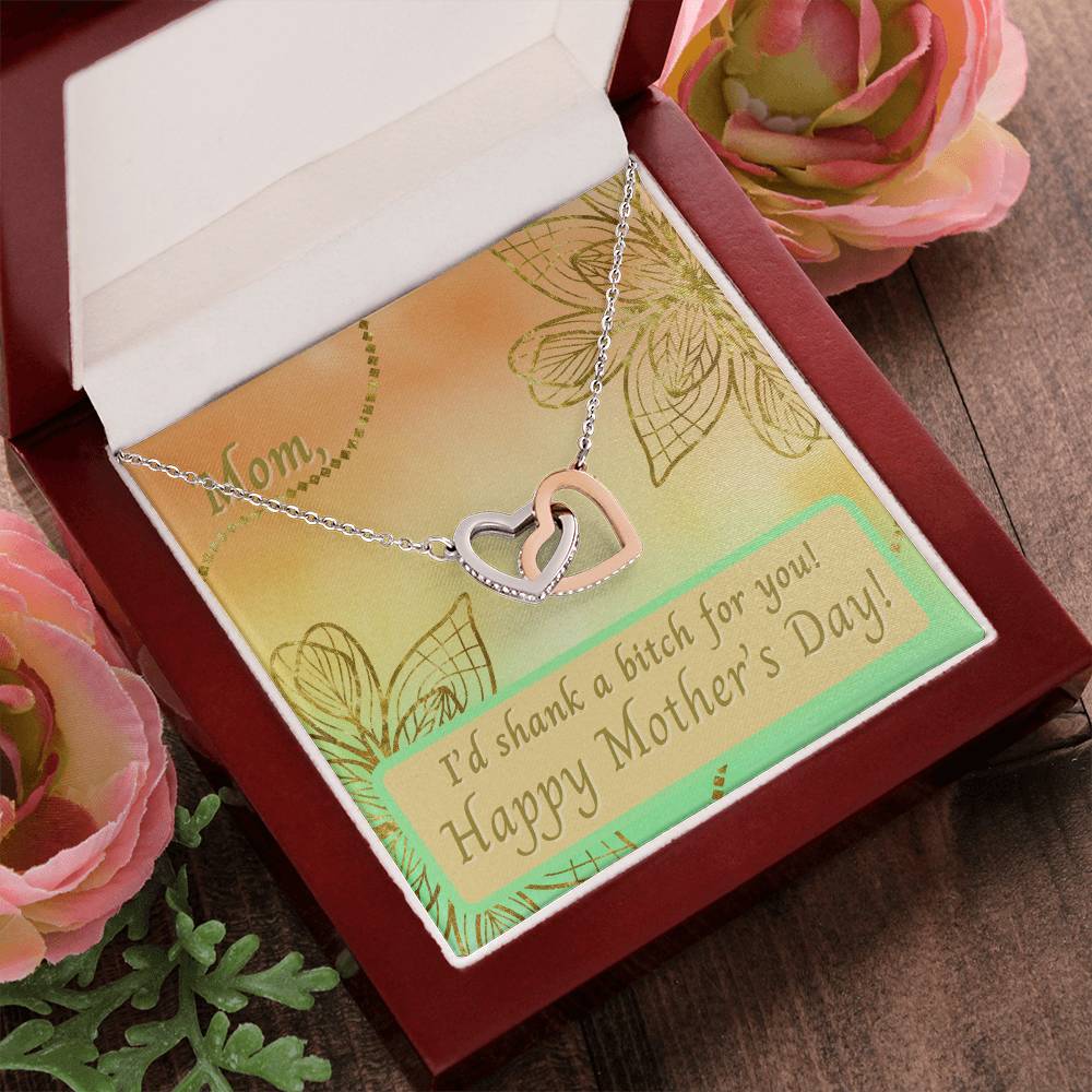 Funny Mother’S Day Gift - Two Hearts Necklace Interlocking Hearts Necklace