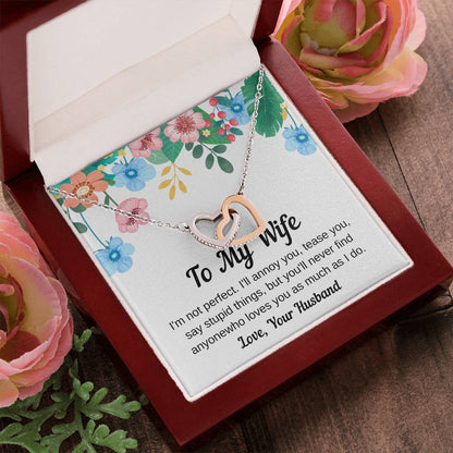 Best Gift For Wife On Anniversary Interlocking Hearts Necklace