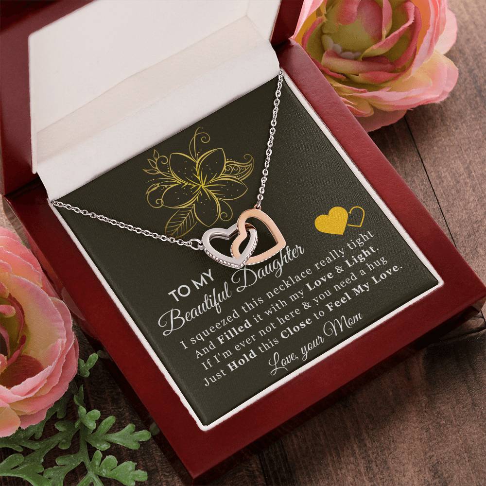 Feel My Love - Best Gift For Daughter Interlocking Hearts Necklace
