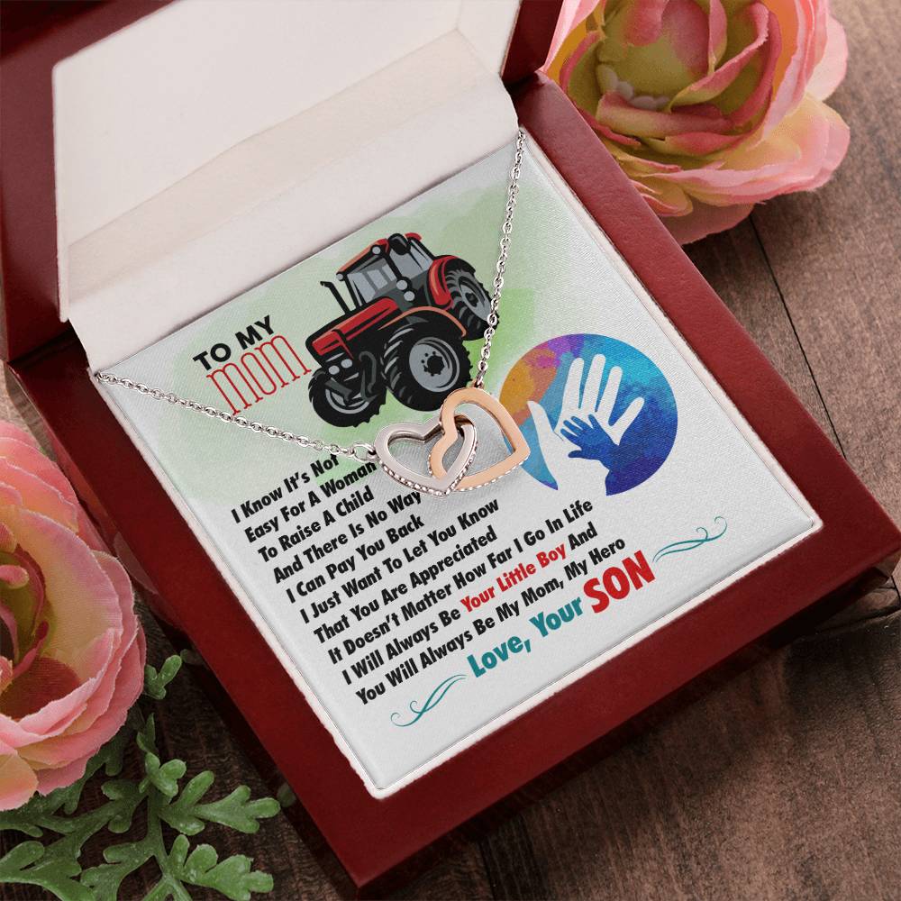 Farmer'S Mom - Interlocking Heart Necklace Interlocking Hearts Necklace