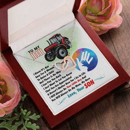 Farmer'S Mom - Interlocking Heart Necklace Interlocking Hearts Necklace