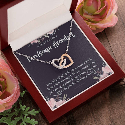Gift For Landscape Architect Landscape Architect Appreciation Gift A Truly Amazing Landscape Architect Gift Interlocking Hearts Necklace