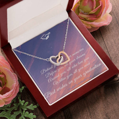Best Graduation Gift For Her Interlocking Hearts Necklace