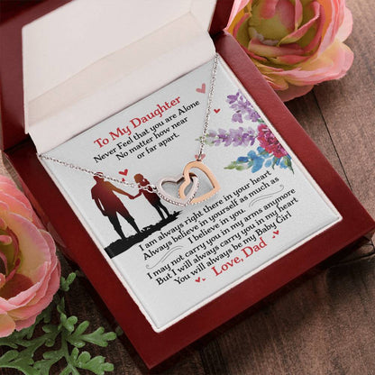 Gift For Daughter - Interlocking Heart Necklace Interlocking Hearts Necklace