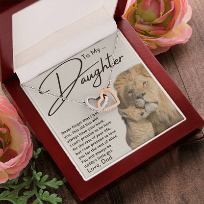 Daddy'S Little Girl Interlocking Hearts Necklace