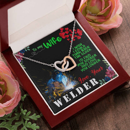 Welder'S Wife Interlocking Heart Necklace Interlocking Hearts Necklace