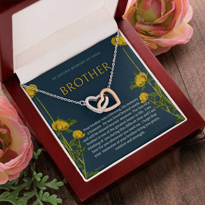 Brother Loss Interlocking Hearts Necklace