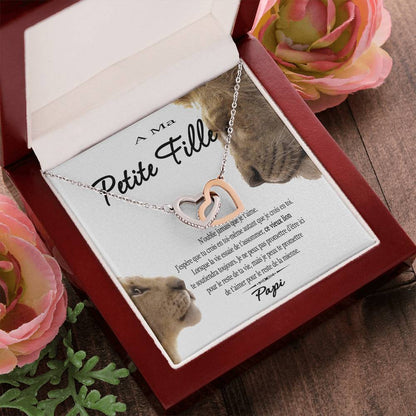A Ma Petite Fille - Ce Vieux Lion Te Soutiendra Toujours - Achetez Aujourd'Hui Et Économisez 20% Interlocking Hearts Necklace