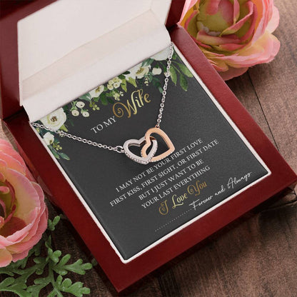 To My Wife Interlocking Hearts Necklace Message Card