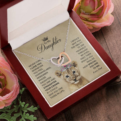 Daughter - How Special You Are To Me- Necklace Interlocking Hearts Necklace