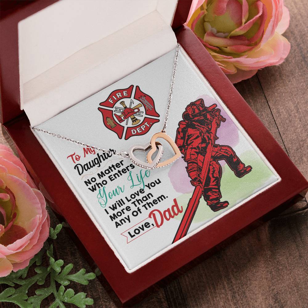 Firefighter'S Daughter - Interlocking Heart Necklace Interlocking Hearts Necklace