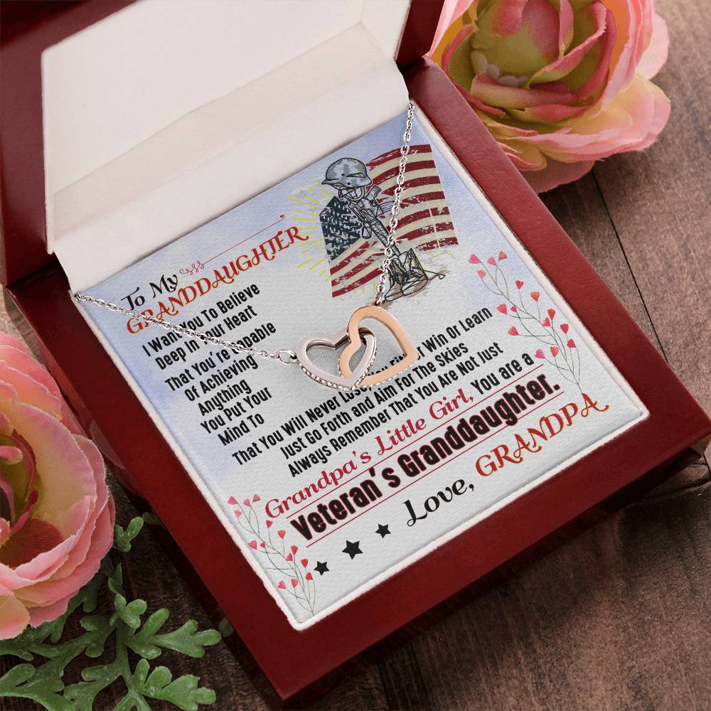 Veteran'S Granddaughter - Interlocking Heart Necklace Interlocking Hearts Necklace