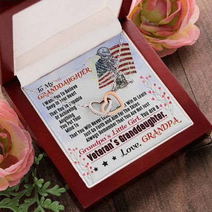 Veteran'S Granddaughter - Interlocking Heart Necklace Interlocking Hearts Necklace