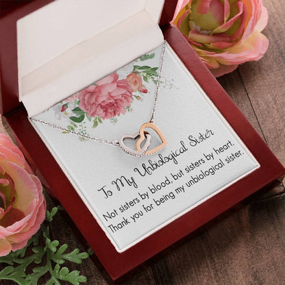 Unbiological Sister Interlocking Heart Necklace Interlocking Hearts Necklace