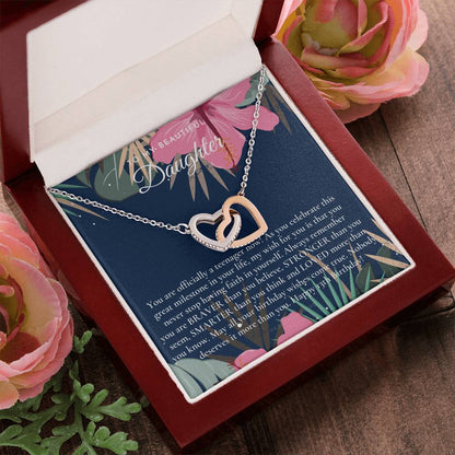 Gift For 13 Year Old Girl Gifts 13Th Birthday Girl 13Th Birthday Gift Thirteenth Birthday Necklace Teen Birthday Gift Official Teenager Interlocking Hearts Necklace