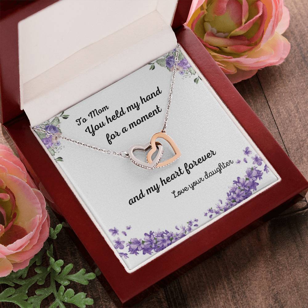 You Held My Hand For Moment Necklace Interlocking Hearts Necklace