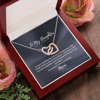 Gift For Daughter On Wedding Day From Mother - Interlocking Hearts Necklace