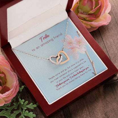 Best Friend Gift Best Friend Necklace Best Friend Distance Gifts Best Friend Birthday Gift - To My Best Friend Hearts Necklace Interlocking Hearts Necklace