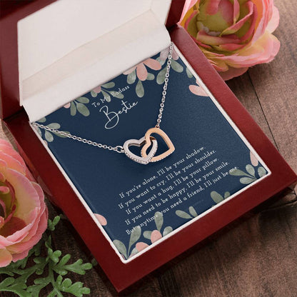 Best Friend Necklace Best Friend Gift Gift For Friend Friendship Interlocking Necklace Friend Forever Gifts Interlocking Hearts Necklace