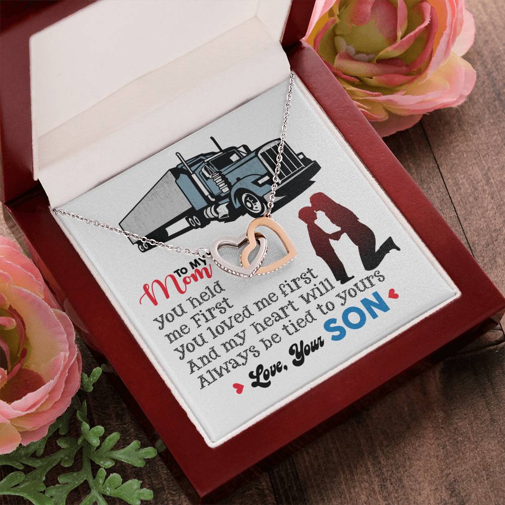 Trucker'S Mom - Interlocking Heart Necklace Interlocking Hearts Necklace