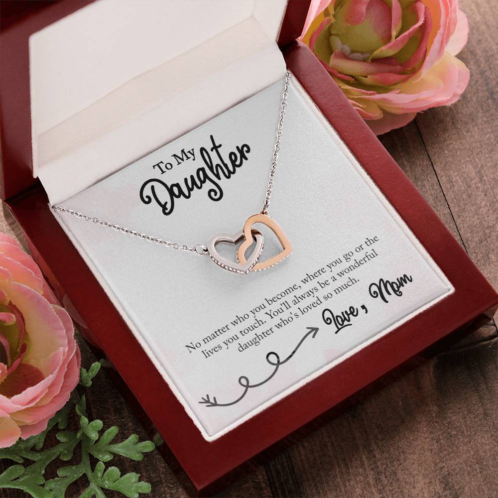 Your Daughters Birthday Graduation Or Just To Say I Love You Interlocking Hearts Necklace