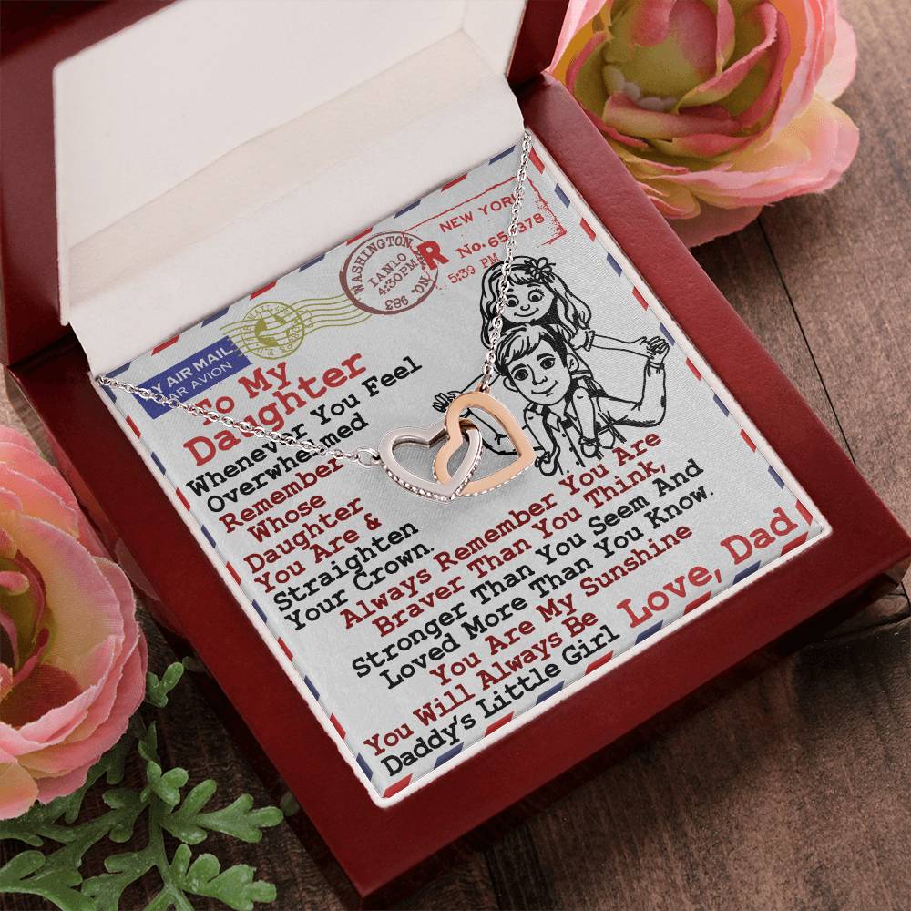 Gift For Daughter - Interlocking Heart Necklace Interlocking Hearts Necklace