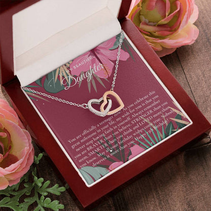 Gift For 13 Year Old Girl Gifts 13Th Birthday Girl 13Th Birthday Gift Thirteenth Birthday Necklace Teen Birthday Gift Official Teenager Interlocking Hearts Necklace