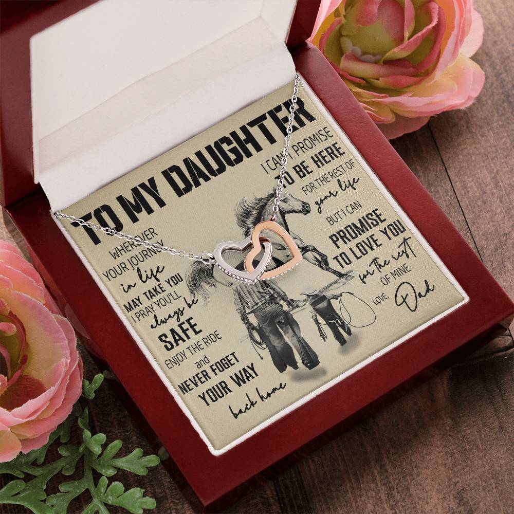 Gift For Daughter - Interlocking Hearts Necklace