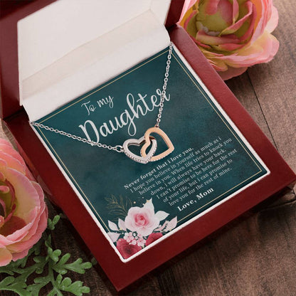 Daughter'S Gift - Never Forget That I Love You - Interlocking Hearts Interlocking Hearts Necklace