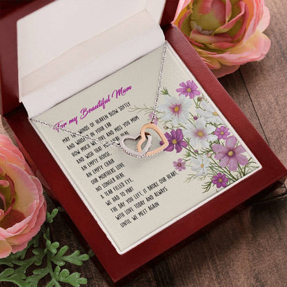 Gift For Mom - Mom In Heaven - The Interlocking Heart Necklace Interlocking Hearts Necklace