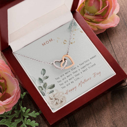 You Are My Life Mother'S Day Necklace Interlocking Hearts Necklace