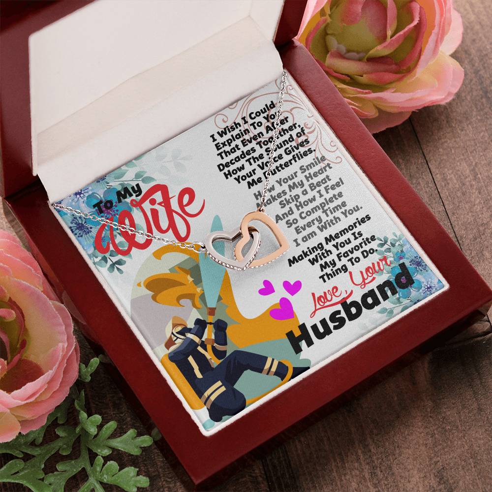 Firefighter'S Wife - Interlocking Heart Necklace Interlocking Hearts Necklace