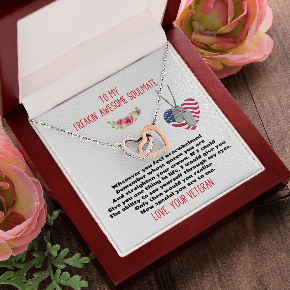 Veteran'S Wife - Interlocking Heart Necklace Interlocking Hearts Necklace
