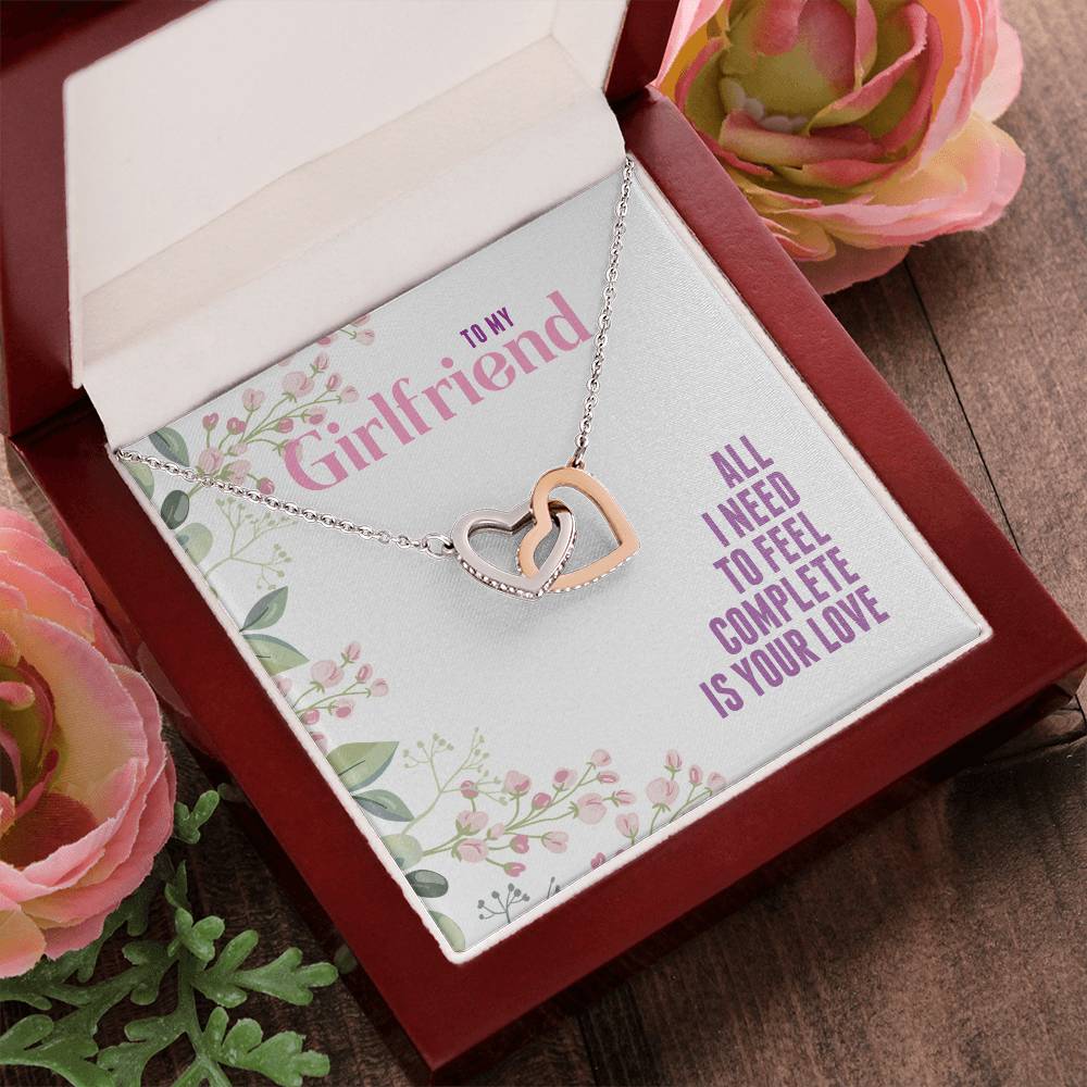 Beautiful Necklace Gift For Girlfriend Interlocking Hearts Necklace