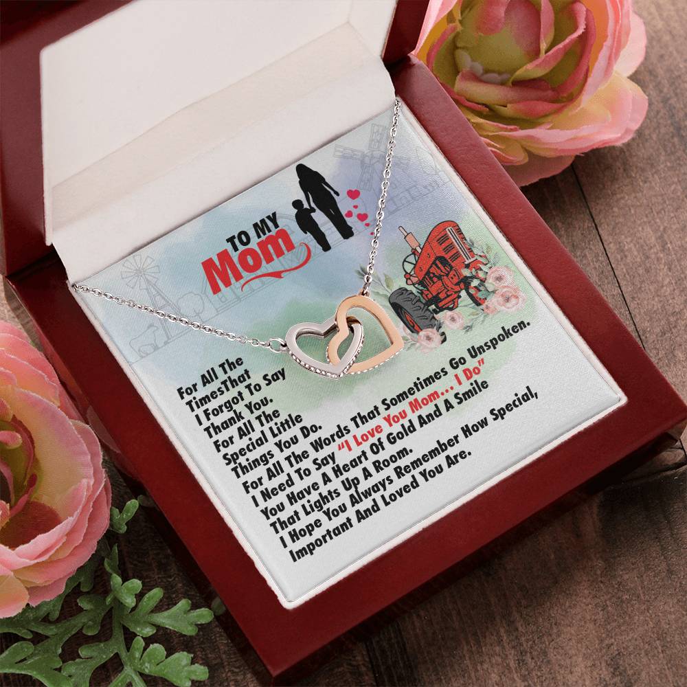 Farmer'S Mom - Interlocking Heart Necklace Interlocking Hearts Necklace