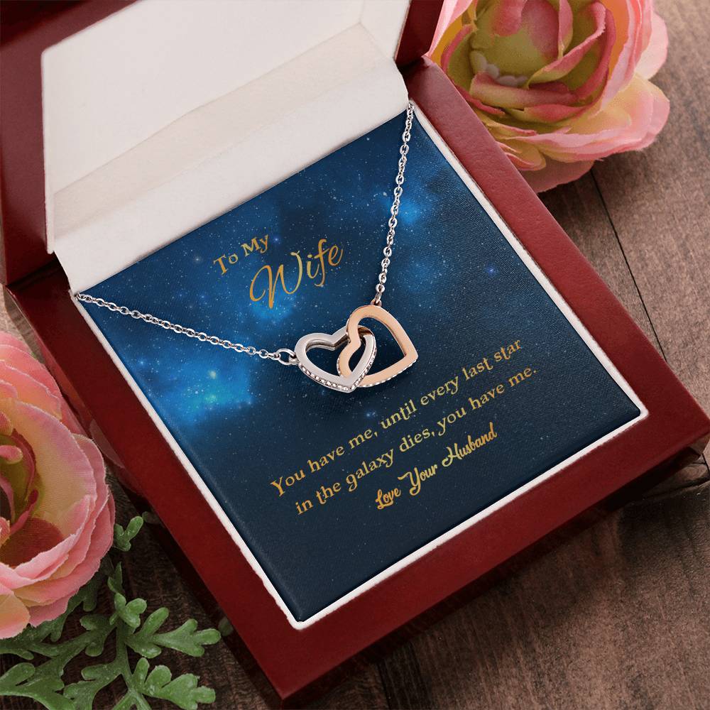 You Have Me Interlocking Hearts Necklace