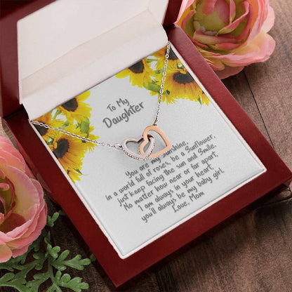 Daughter My Sunshine - Hearts Necklace Interlocking Hearts Necklace