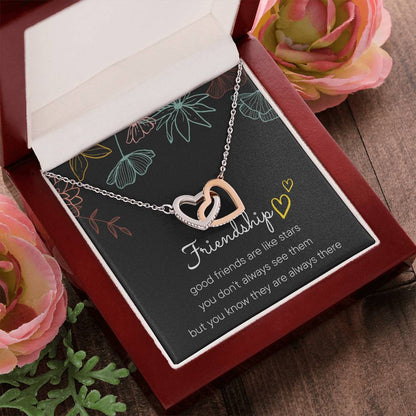 Best Friend Gifts Interlocking Heart Necklace Friendship Necklaces Best Friend Necklaces Friendship Necklaces For Interlocking Hearts Necklace
