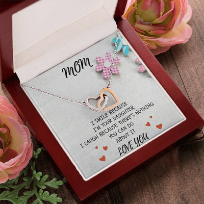 Gift For Mom - Never-Ending Love Necklace Interlocking Hearts Necklace