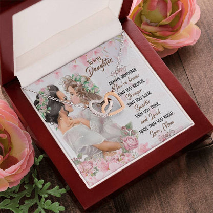 Gift For Daughter From Mom Interlocking Hearts Necklace