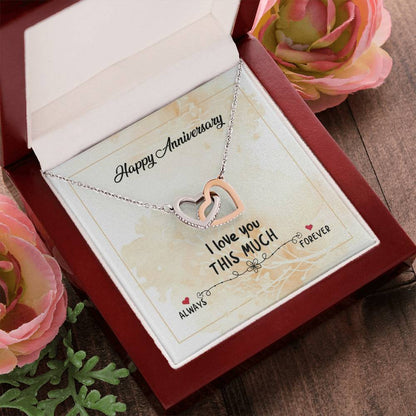 To My Wife Interlocking Hearts Necklace