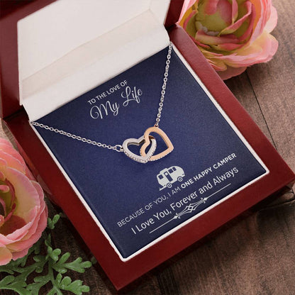 To The Love Of My Life Necklace Gift Present Soulmate Necklace Gift For My Wife Birthday Gift For My Girlfriend Thank You Love Interlocking Hearts Necklace