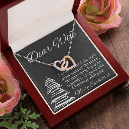 Wife Christmas Gift Christmas Gift For Wife Gift For Wife Birthday Wife Birthday Gift Wife Gift From Husband Wife Necklace Gift Interlocking Hearts Necklace