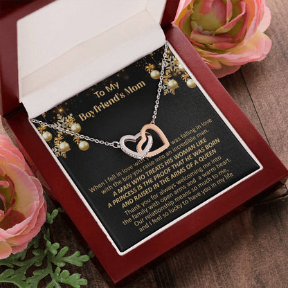 Gift For Boyfriend'S Mom Christmas - Welcome Me - Interlocking Interlocking Hearts Necklace