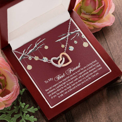 Best Friend Gift Jewelry Friend - Necklace Interlocking Hearts Necklace