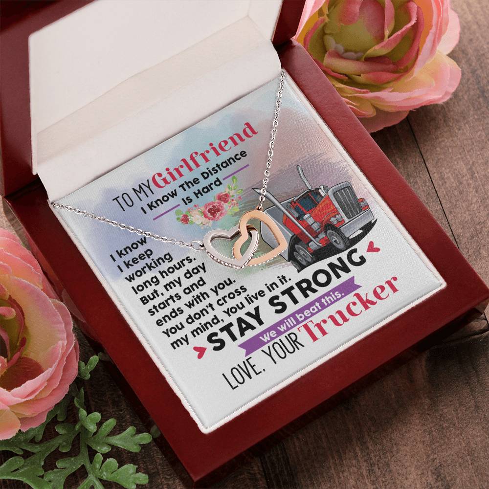 Gift For Girlfriend- Interlocking Heart Necklace Interlocking Hearts Necklace