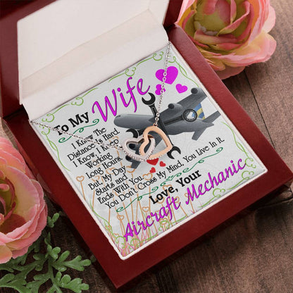 Aircraft Mechanic'S Wife - Interlocking Heart Necklace Interlocking Hearts Necklace