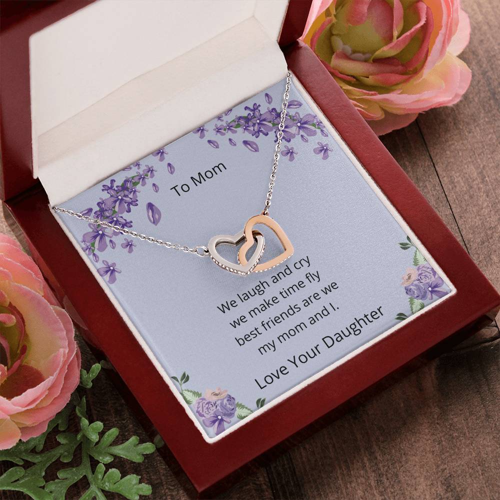 We Laugh And Cry Two Hearts Necklace Interlocking Hearts Necklace