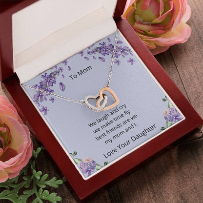 We Laugh And Cry Two Hearts Necklace Interlocking Hearts Necklace